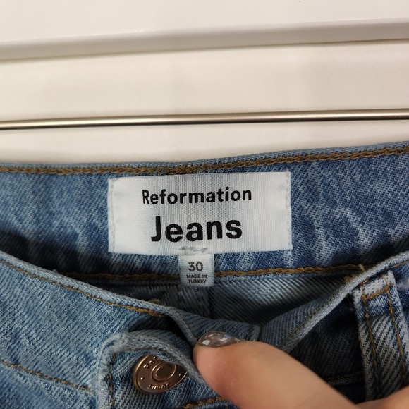REFORMATION‎ Jeans Womens 30 Blue Wilder High Rise Wide Leg Relaxed Denim Dillon - Picture 6 of 11